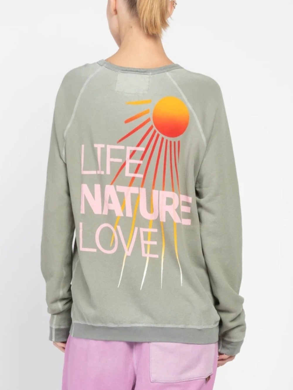 Free City Superyumm Biggie Raglan Sweatshirt NWOT Silver Cloud XL Made USA